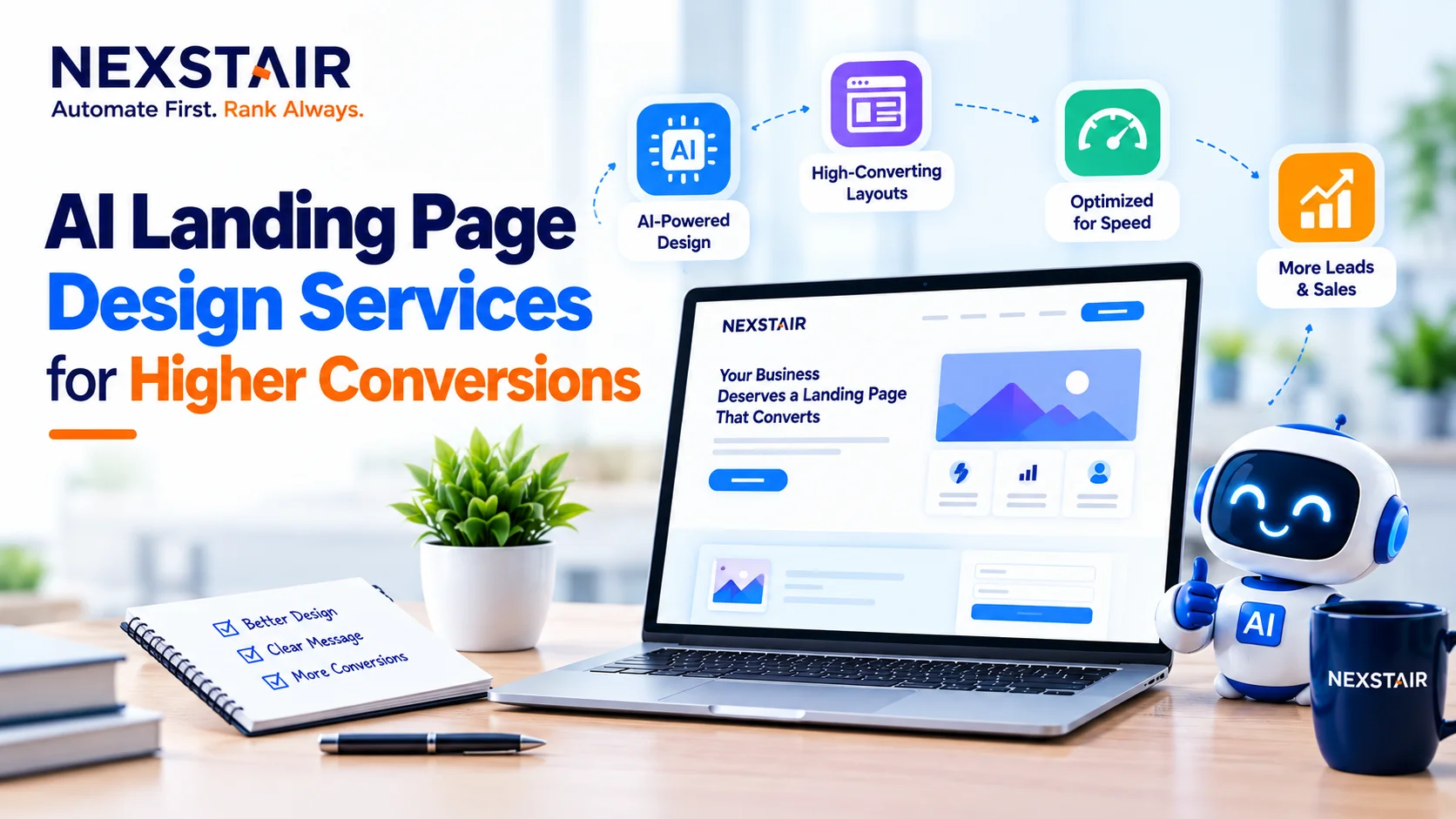 AI landing page design services